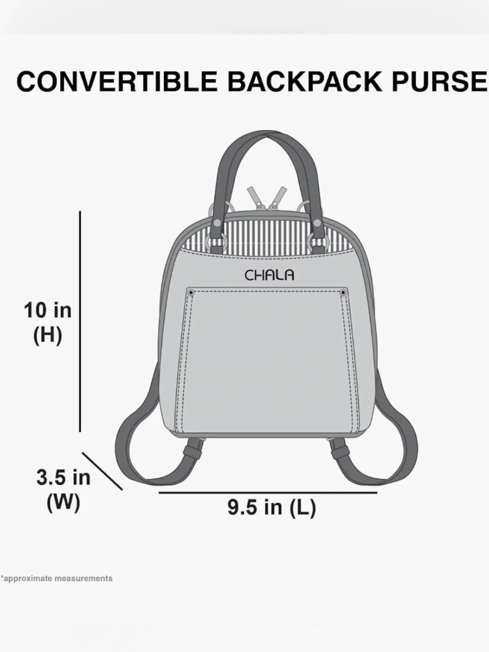 CHALA convertible backpack purse